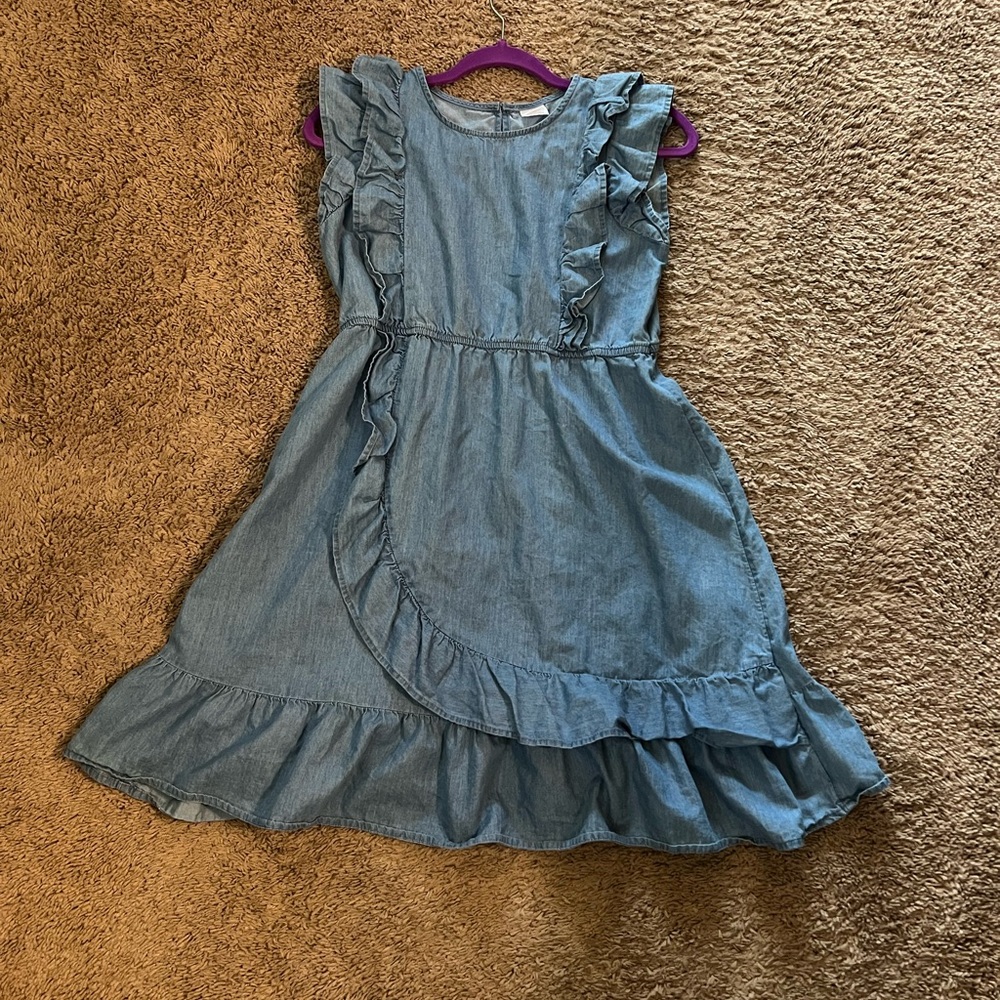 Blue Ruffled Kids Dress